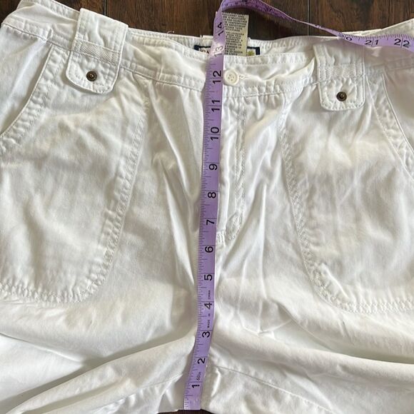Caribbean Joe Woman let go White Cropped Pants size 10 In GUC - Picture 6 of 7